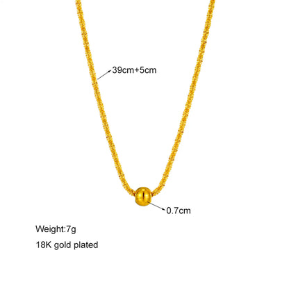 Hip-hop Geometric Titanium Steel Gold Plated Necklace 1 Piece