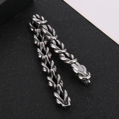 Hip-Hop Geometric Titanium Steel Men'S Bracelets