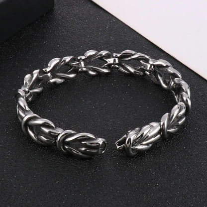 Hip-Hop Geometric Titanium Steel Men'S Bracelets