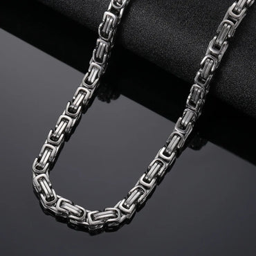 Hip-Hop Geometric Titanium Steel Men'S Necklace 1 Piece