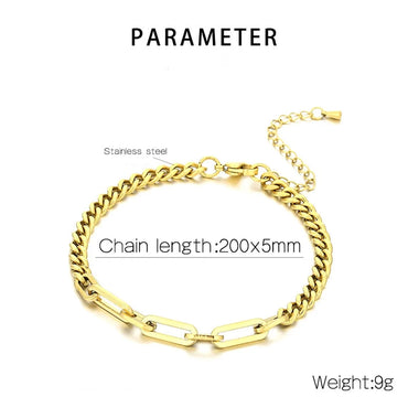 Hip-hop Geometric Titanium Steel Plating Bracelets