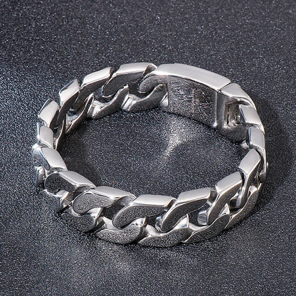 Hip-Hop Geometric Titanium Steel Plating Men'S Bracelets