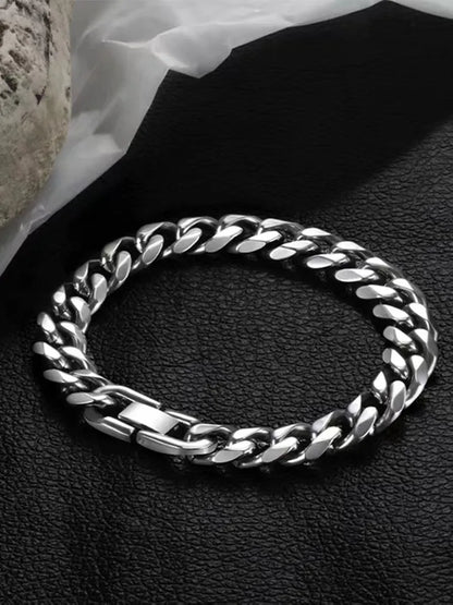 Hip-Hop Geometric Titanium Steel Polishing Men'S Bracelets