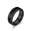 Hip-Hop Geometric Titanium Steel Polishing Plating Unisex Rings