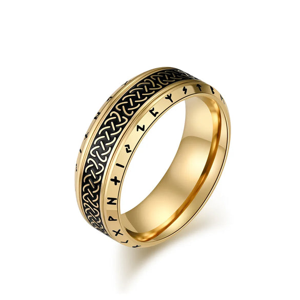 Hip-Hop Geometric Titanium Steel Polishing Plating Unisex Rings