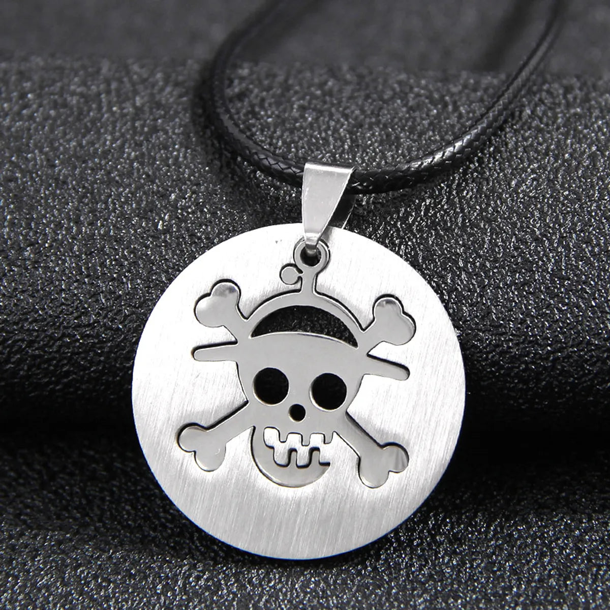 Hip-Hop Guitar Skull Stainless Steel Men'S Pendant Necklace