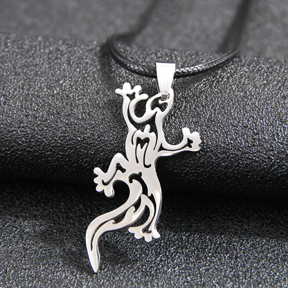 Hip-Hop Guitar Skull Stainless Steel Men'S Pendant Necklace