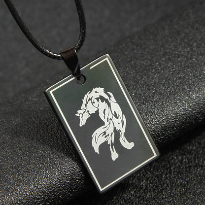 Hip-Hop Guitar Skull Stainless Steel Men'S Pendant Necklace