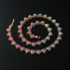 Hip-Hop Heart Shape Alloy Inlay Zircon Men'S Necklace