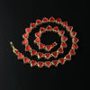 Hip-Hop Heart Shape Alloy Inlay Zircon Men'S Necklace