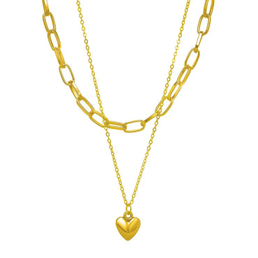 Fashion Heart Alloy Wholesale Necklace