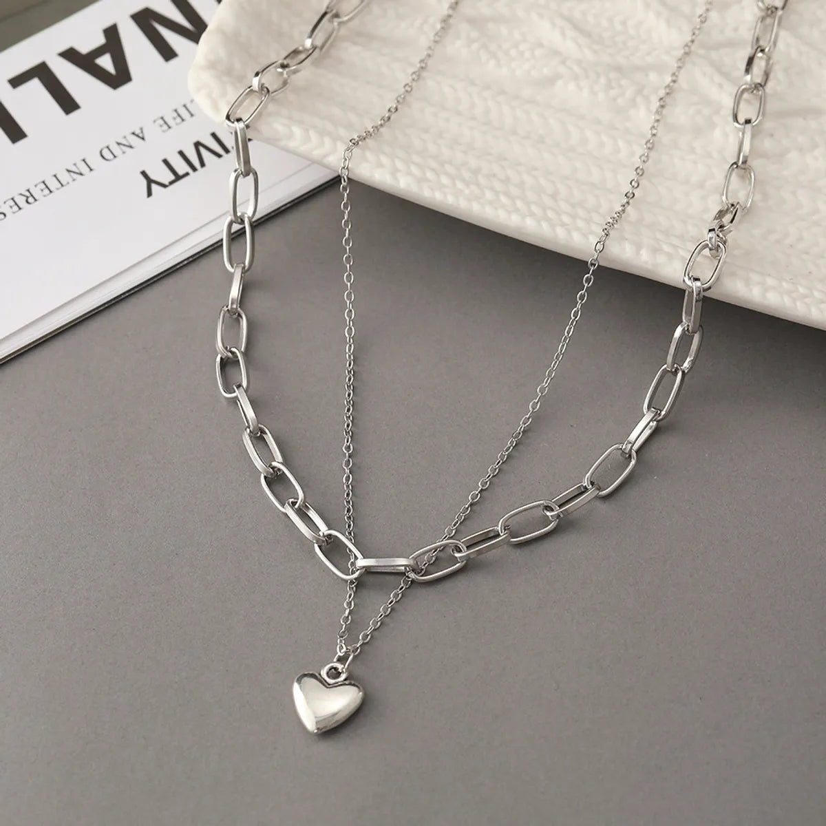 Fashion Heart Alloy Wholesale Necklace