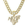 Hip-Hop Letter Alloy Inlay Rhinestones Unisex Charms Pendant Necklace