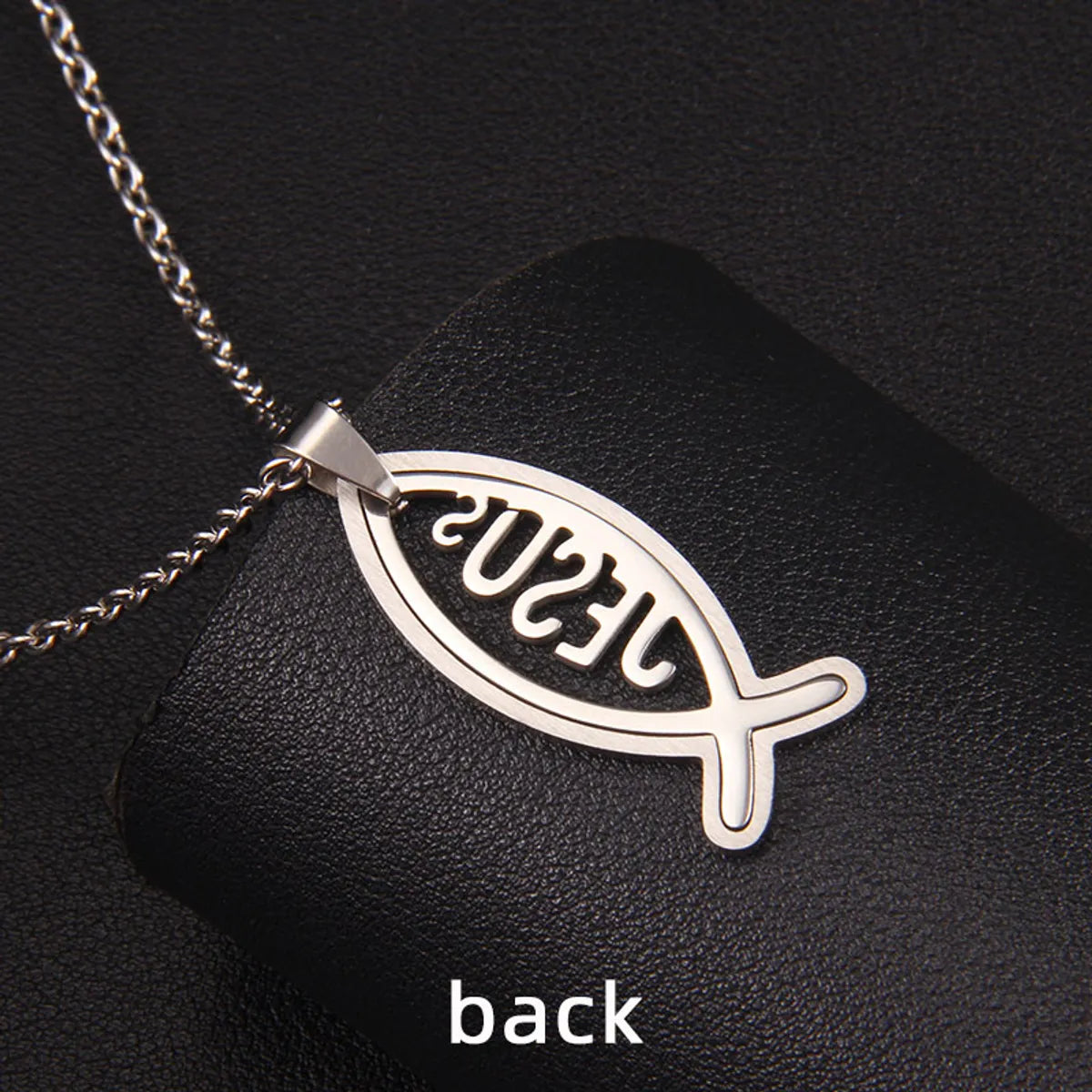 Hip-Hop Letter Fish 201 Stainless Steel Unisex Pendant Necklace