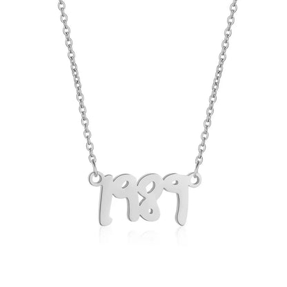 Hip-Hop Letter Titanium Steel Plating Gold Plated Pendant Necklace