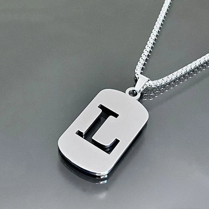 Hip-Hop Letter Titanium Steel Polishing Plating Unisex Pendant Necklace