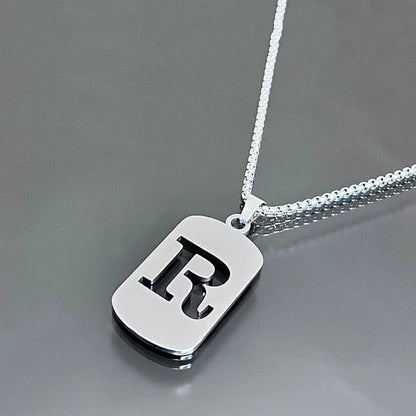 Hip-Hop Letter Titanium Steel Polishing Plating Unisex Pendant Necklace