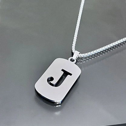 Hip-Hop Letter Titanium Steel Polishing Plating Unisex Pendant Necklace