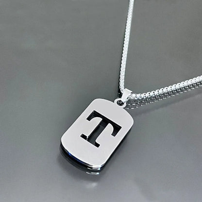 Hip-Hop Letter Titanium Steel Polishing Plating Unisex Pendant Necklace