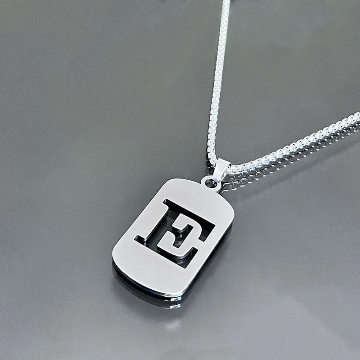 Hip-Hop Letter Titanium Steel Polishing Plating Unisex Pendant Necklace