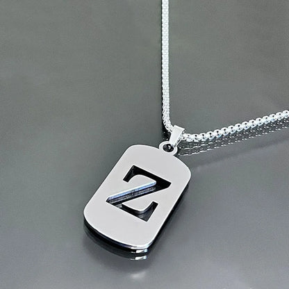 Hip-Hop Letter Titanium Steel Polishing Plating Unisex Pendant Necklace