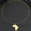 Hip-hop Map Stainless Steel Plating 18k Gold Plated Unisex Pendant Necklace