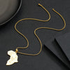 Hip-hop Map Stainless Steel Plating 18k Gold Plated Unisex Pendant Necklace