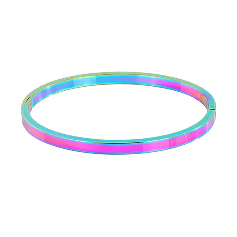 Hip-Hop Multicolor Titanium Steel Bangle In Bulk