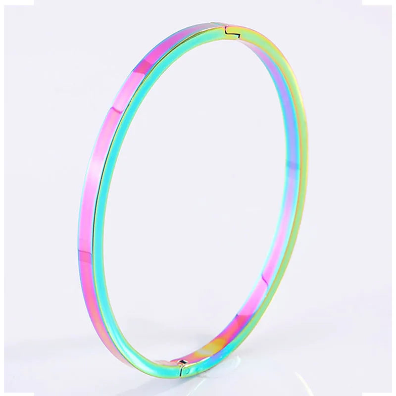 Hip-Hop Multicolor Titanium Steel Bangle In Bulk