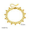 Hip Hop Neutral Style Simple Chain With Steel Ball Stitching And Tassel Titanium Steel Bracelet Geometric Electroplated