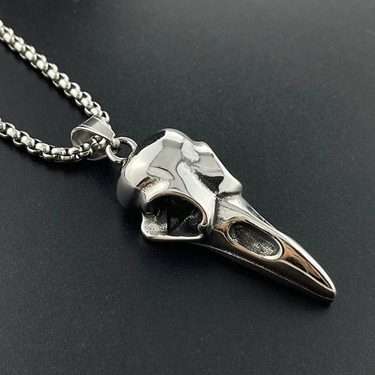 Hip-Hop Punk Animal Skull Bird Stainless Steel Polishing Men'S Charms Pendant Necklace