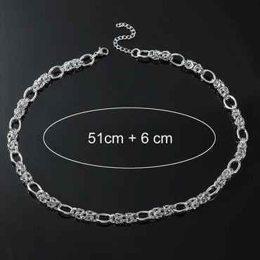 Hip-Hop Punk Chain Stainless Steel Plating Men'S Necklace