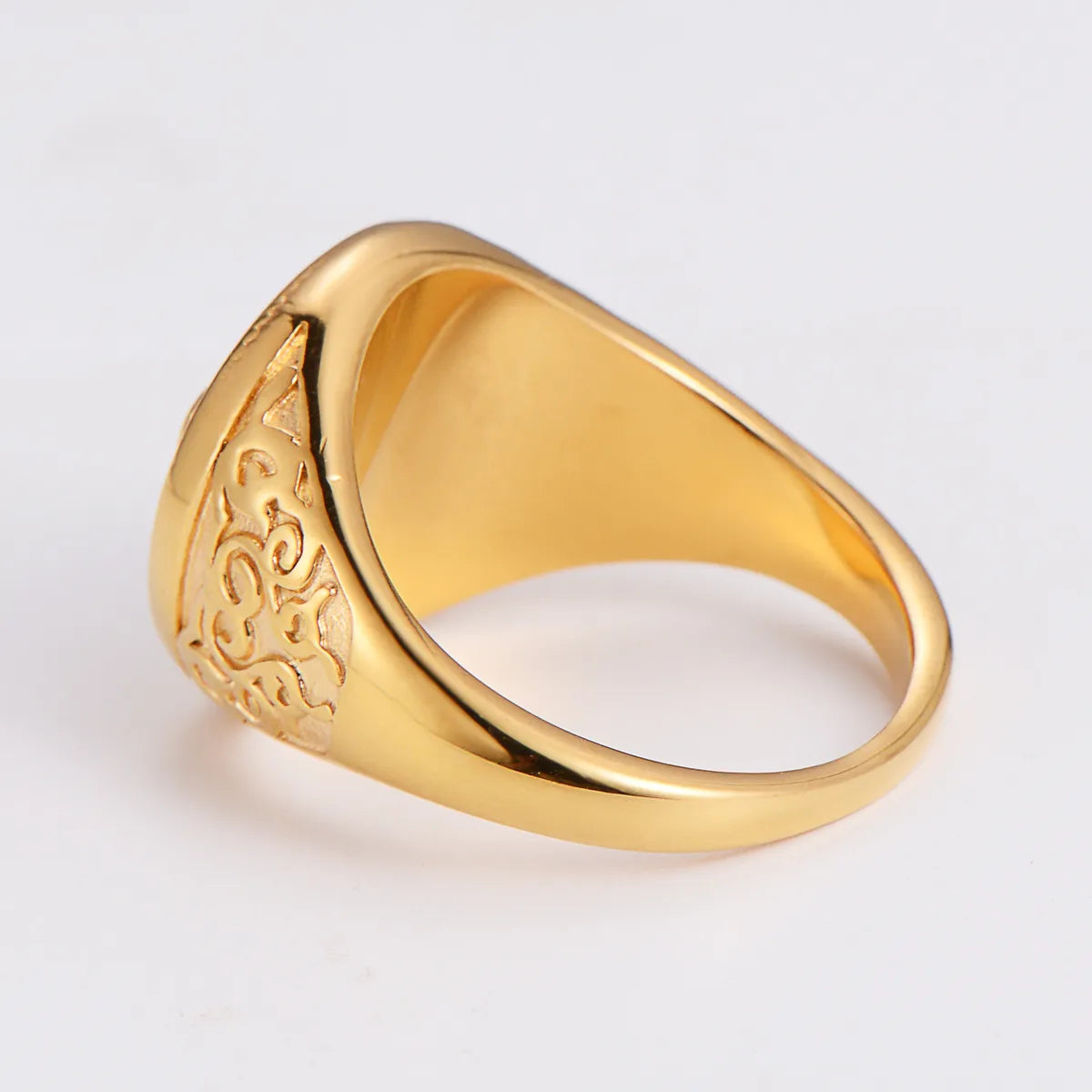 Hip-Hop Punk Classic Style Geometric 304 Stainless Steel No Inlaid 18K Gold Plated Men'S Rings