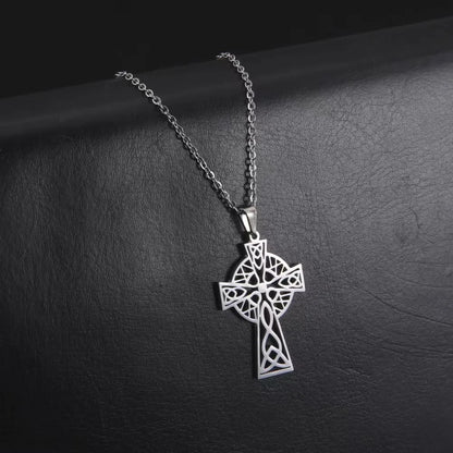 Stainless Steel Hip-Hop Punk Cross Pendant Necklace