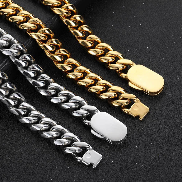 Hip-Hop Punk Geometric 304 Stainless Steel Plating Men'S Bracelets Men Chain Bracelets