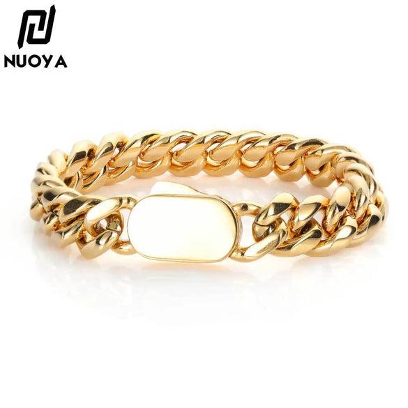 Hip-Hop Punk Geometric 304 Stainless Steel Plating Men'S Bracelets Men Chain Bracelets