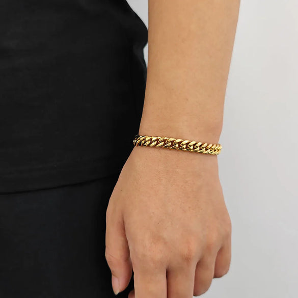 Hip-Hop Punk Geometric 304 Stainless Steel Plating Men'S Bracelets Men Chain Bracelets