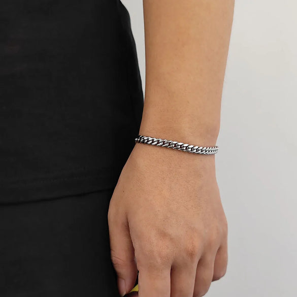 Hip-Hop Punk Geometric 304 Stainless Steel Plating Men'S Bracelets Men Chain Bracelets