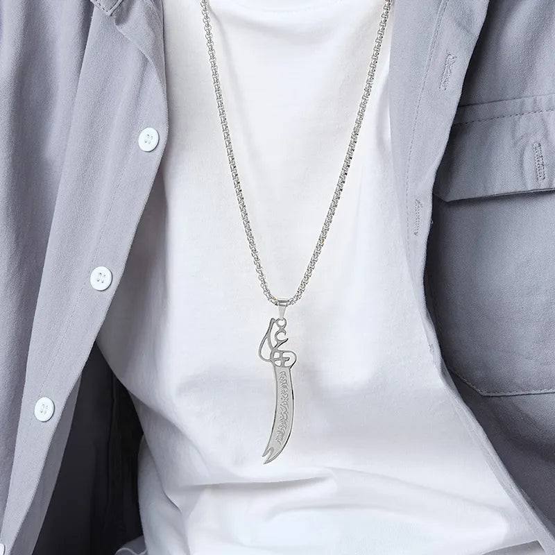 Hip-Hop Punk Geometric 304 Stainless Steel Shiny Metallic Jacquard Hollow Out Unisex Pendant Necklace