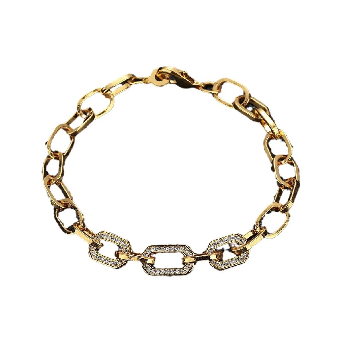 Hip-hop Punk Geometric Copper Plating Bracelets Necklace