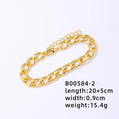 Hip-Hop Punk Geometric Solid Color Alloy Plating White Gold Plated Gold Plated Men'S Necklace