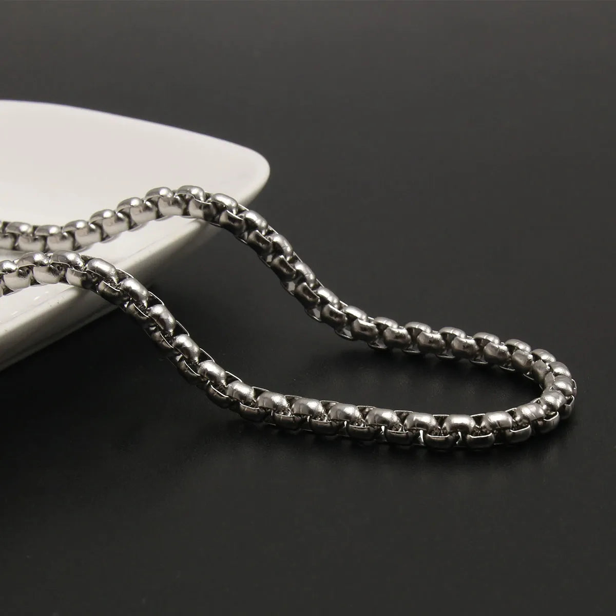 Hip-Hop Punk Simple Style Solid Color 304 Stainless Steel Plating Unisex Sweater Chain