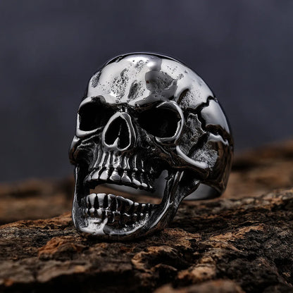 Hip-Hop Punk Skull 304 Stainless Steel Men'S Rings