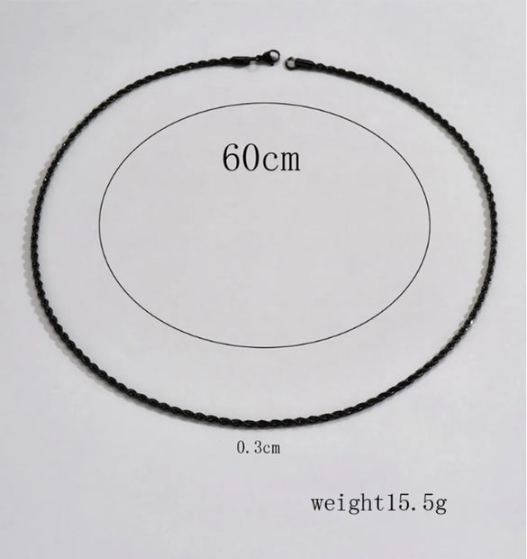 Hip-Hop Punk Solid Color Stainless Steel Men'S Necklace