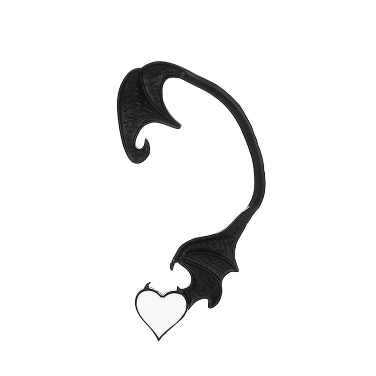 Hip-Hop Punk Streetwear Heart Shape Snake Dragon Alloy Metal Copper Plating 18k Gold Plated Gold Plated Silver Plated Women'S Ear Clips