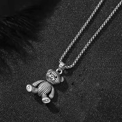 Hip-Hop Rabbit Bear Alloy Titanium Steel Plating Unisex Pendant Necklace