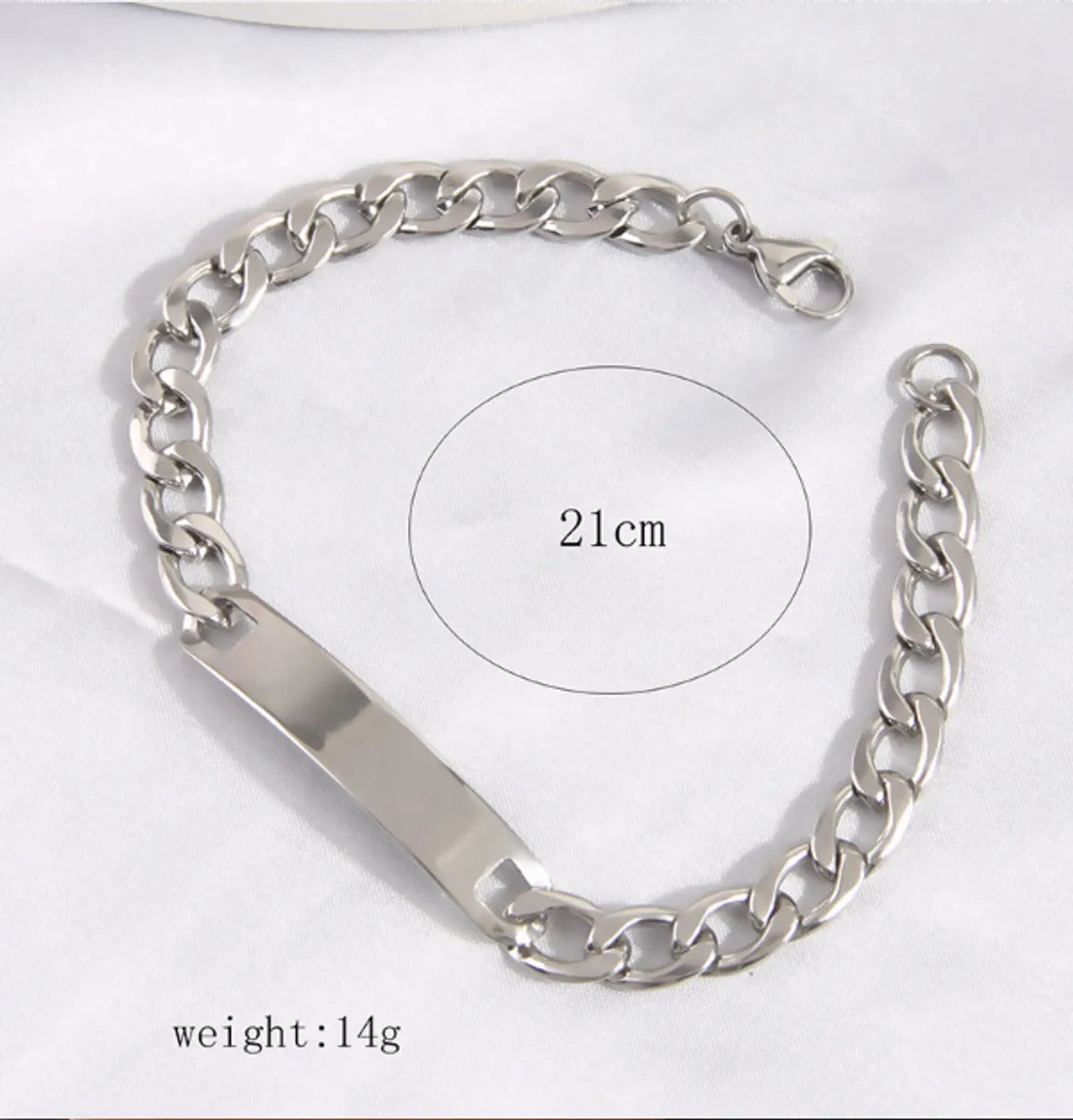 Hip-Hop Rectangle 304 Stainless Steel Men'S Bracelets