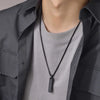 Hip-Hop Rectangle Stainless Steel Men'S Pendant Necklace