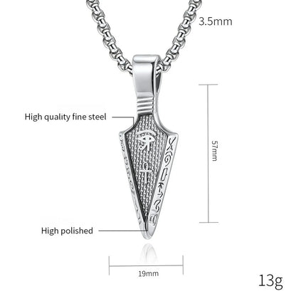 Hip-Hop Retro Box 304 Stainless Steel Plating Inlay Rhinestones 18K Gold Plated Men'S Pendant Necklace