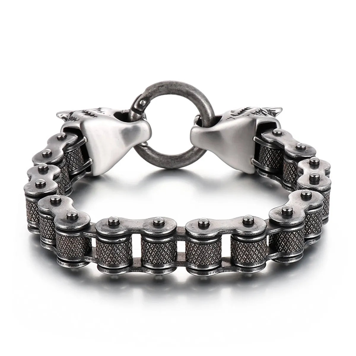 Hip-Hop Retro Classic Style Color Block Titanium Steel Patchwork Men'S Bracelets